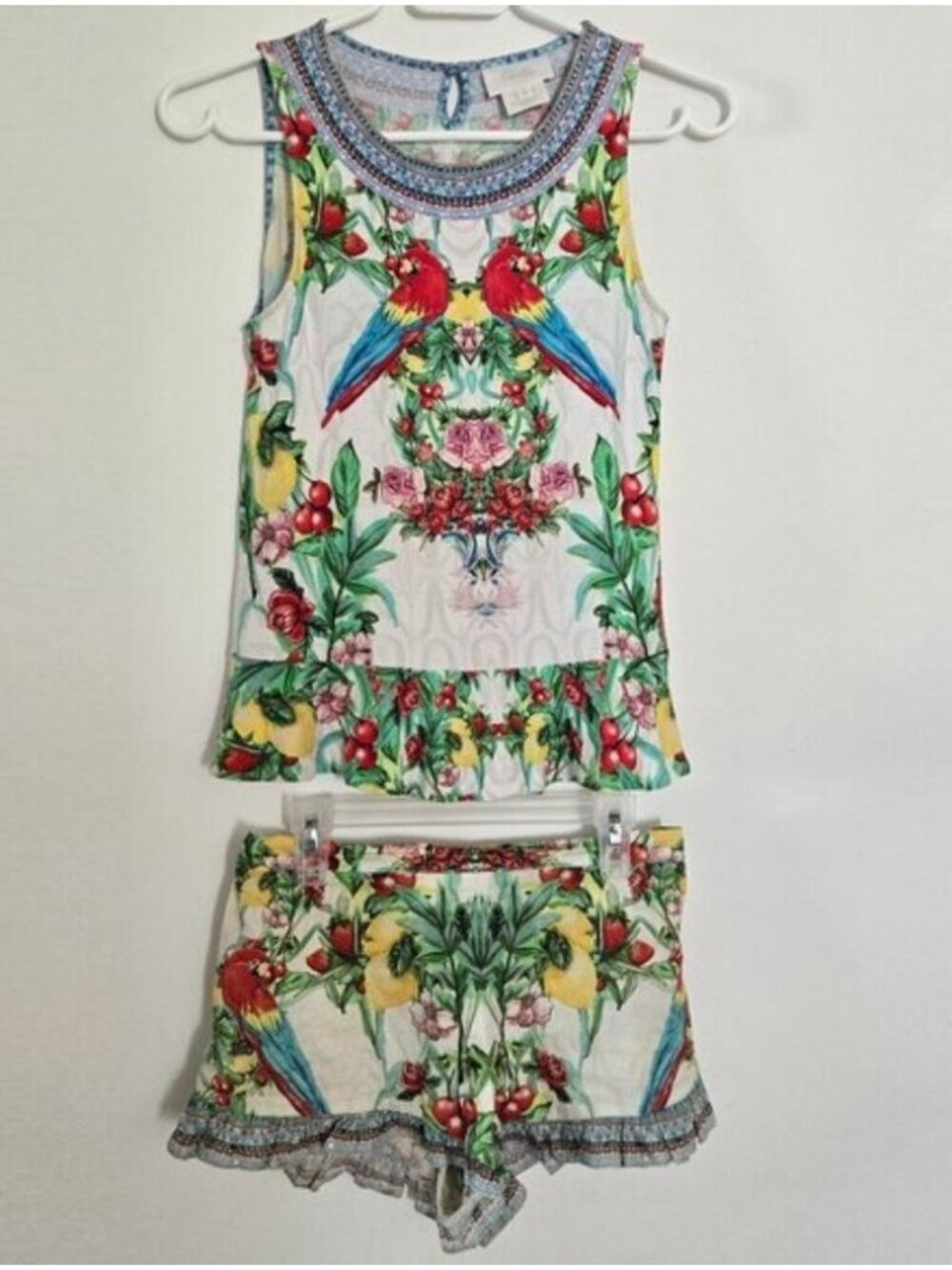 Camilla One Flew Over kids Shorts and Top Set with Frill Hem S10